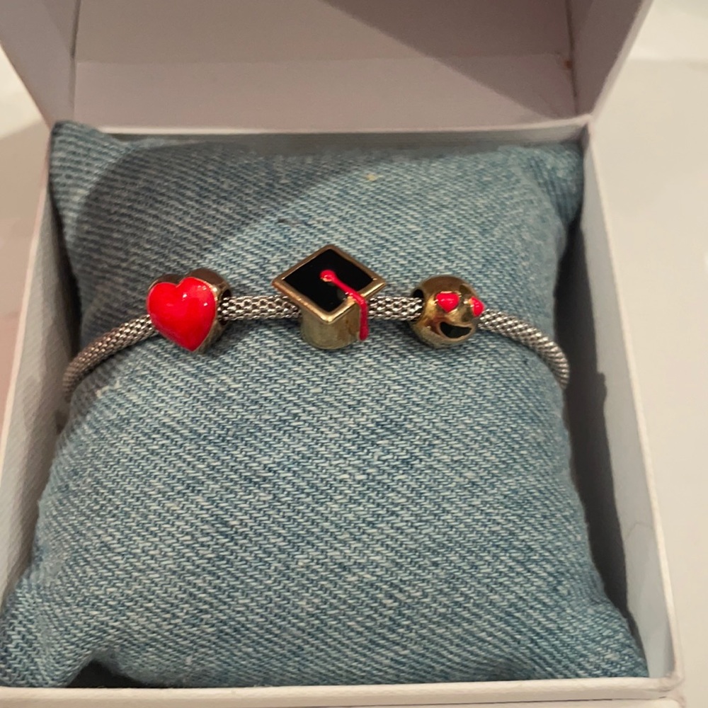 New sterling silver graduation bracelet